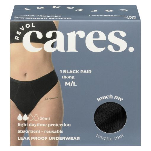Picture of REVOL CARES ESSENTIALS THONG BLACK MEDIUM/LARGE